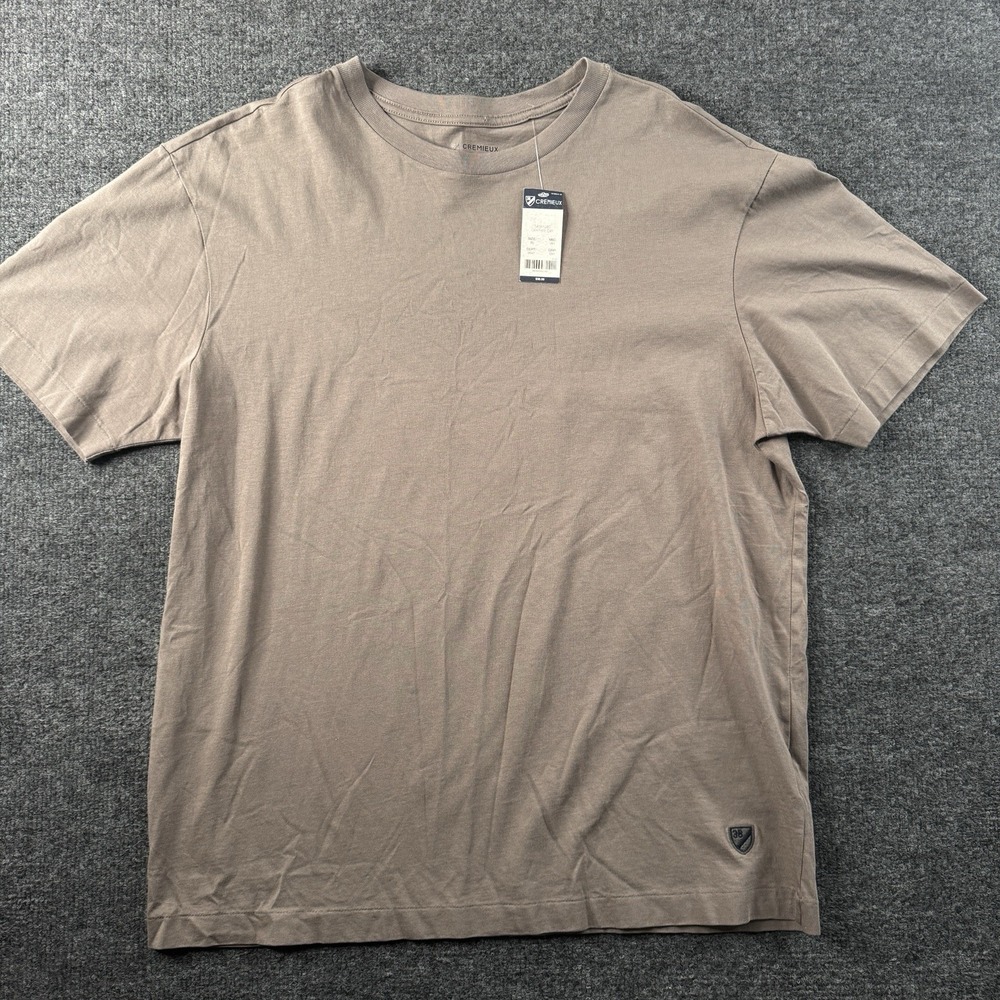 Cremieux Men's M Short Sleeve T-Shirt Logo Cotton Casual Tee Graphite Gray NWT